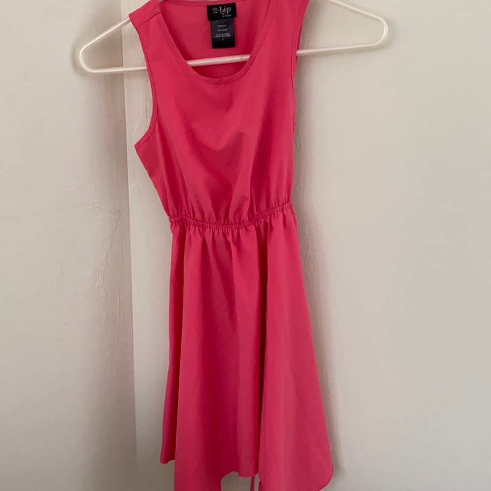❤️‍🔥4 for $20 Cute shark bite hem hot pink dress